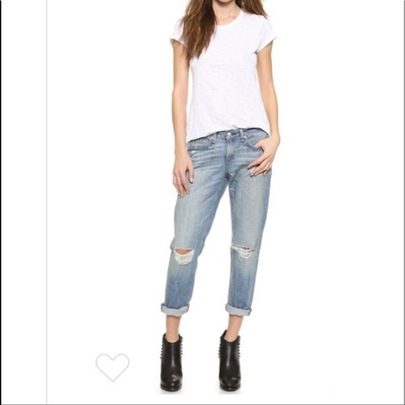 rag & bone Denim - Rag & Bone Boyfriend Jean Ripped Distressed 26